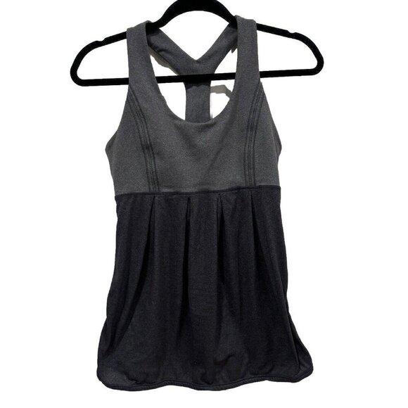 lululemon athletica Tops - Lululemon Power Dance Tank Black‎ Grey Size 6